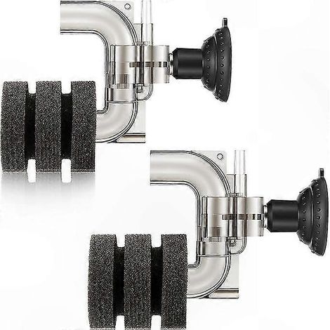 Mini-Schwammfilter x2 für Aquarien, geräuschloser Tauchschaum, geeignet für kleine Becken von 0,5-5 Gallonen, Süß- und Salzwasser, schonende und effiziente Filtration. (1/5)