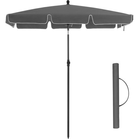 Songmics – Parasol de balcon rectangulaire 1,8 x 1,25 m – Protection UPF 50+ – Mât en acier traité – Hauteur réglable – Sac de transport – GPU180G01