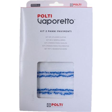 Polti – Kit de 2 serpillières pour nettoyeur vapeur – Accessoires compatibles PTEU0305, PTEU0306, PTEU0304, PTEU0307 – Nettoyage efficace et rapide (1/5)