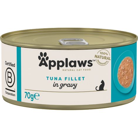 Applaws Premium Aliment humide pour chat adulte Filet de thon en sauce 70 g (1/3)