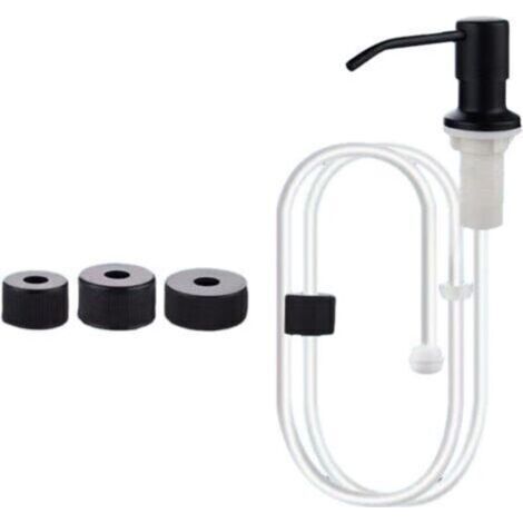 Distributeur de Savon pour évier de Cuisine, Kits de Tubes d'extension, Distributeur de Savon pour évier intégré, Distributeur de Lotion pour, Noir (1/5)