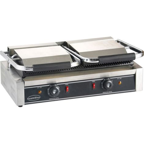 Grill de contact plaque nervurée - Combisteel