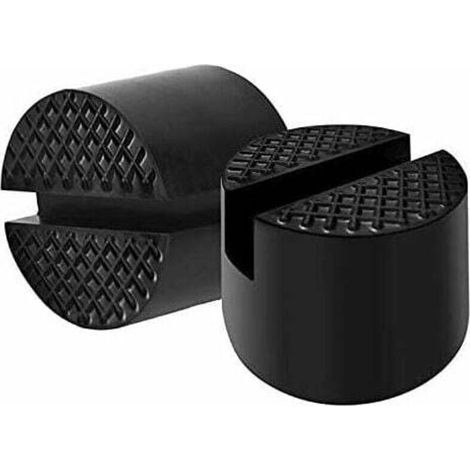 Enowelir Bloc de Caoutchouc Tampon Cric Hydraulique Auto Coussin Cric de Voiture Élévateurs Auto Solide Protéger Le Bas de Caisse Lors du Levage de la Voiture Diamètre de 48mm, (Noir,2pcs) (1/4)