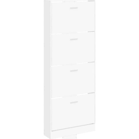 Maison Exclusive - Scarpiera Bianca 59x17x150 cm in Legno Multistrato