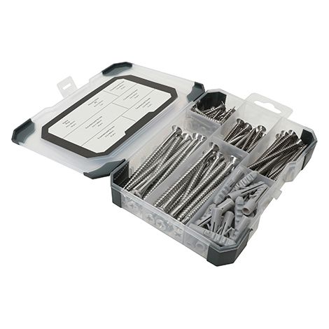 TIMCO Screws, Plug & Drill Bit A2 Stainless Steel Mixed Tray - 251pcs (1/2)