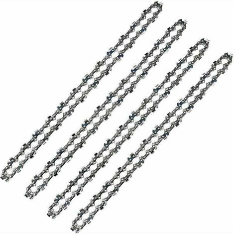 Catena per motosega a 52 maglie, passo 3/8 LP, spessore 0,050" (1,3 mm), a basso contraccolpo, confezione da 4 catene di trasmissione a 52 maglie per barre guida da 14" (35 cm).
