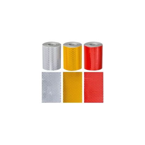 rollos de cinta adhesiva reflectante de 3 m x 50 mm, pegatinas reflectantes, reflector para radios de bicicleta, luz catadióptrica para vehículos, coches, remolques, bicicletas, cascos - Crezuo