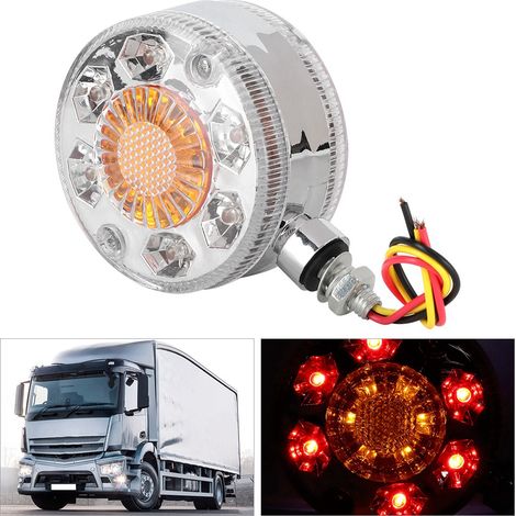 Rote und gelbe LED-Seitenspiegelleuchte für LKW-Anhänger 24V (1/5)