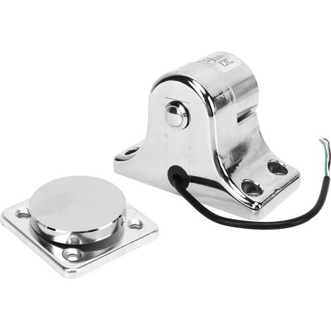 Elektromagnetischer Türhalter aus silberfarbener Zinklegierung, 55 kg, Brandschutztürhalter, Sicherheitsbodenstopper (1/5)
