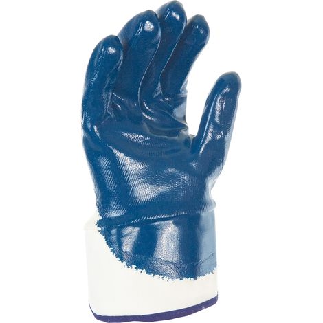 SINGER - Paire de gants nitrile (3/4) - Enduction lourde - Support coton cousu - Manchette toile - Taille 9 - NBR326T (1/3)