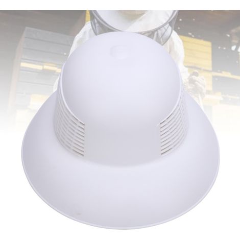 Gorro protector para apicultores, fabricado en plástico transpirable [Apicultor profesional], modelo blanco con ala ancha y ligero. (1/5)