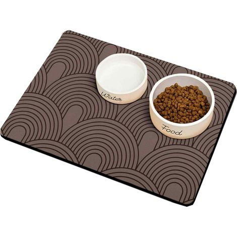 1 tapis absorbant pour gamelles, séchage rapide, 50×30 cm, épaisseur 0,6 cm, pour chiens et chats (1/5)