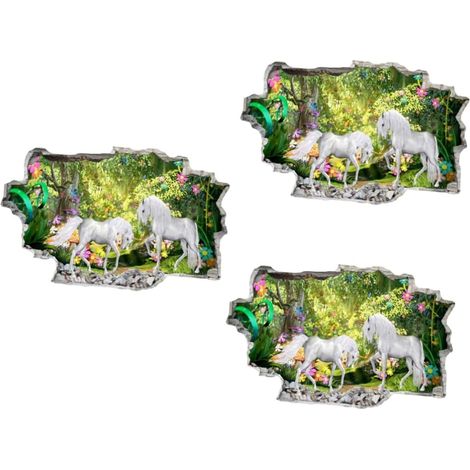 3 Pièces Autocollant Mural Unique pour Garçon Fille Stickers Décoratifs pour Chambres Salons Facile à Appliquer à Retirer Matériau Sûr (1/5)
