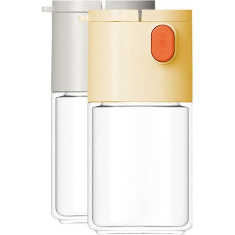 Salz- und Gewürzregulierflasche, grau, weiß und gelb (1/5)
