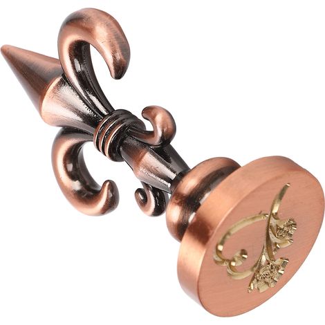 Tampon de cire, outil de sceau vintage innovant pour invitations de fête, enveloppes, bronze rouge. (1/5)