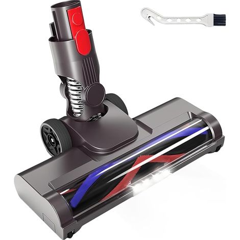 Remplace Brosse Comprend 4 LED pour Détection Poussière,Compatible avec Aspirateurs Dyson V7, V8, V10, V11, V15,Brosse pour Aspirateur Electrique aux Parquets, Carrelages, Marbre, Moquettes (1/5)
