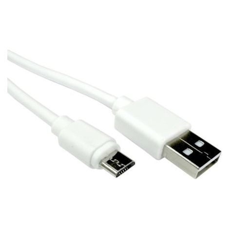 Câble USB RS PRO, Micro-USB B vers USB A, 1m, Blanc ( Prix pour Paquet de 10 )
