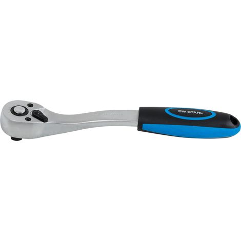 SW-Stahl 05890SB Umschaltknarre 3/8 Zoll I ergonomische Ratsche I feinverzahnt mit 72 Zähnen I Einsatzarretierung I Chrom-Vanadium-Stahl