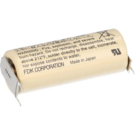 FDK Lithium 3V Batterie CR 17450 SE-FT1 A - Zelle Print 2/1 ++/- (1/5)