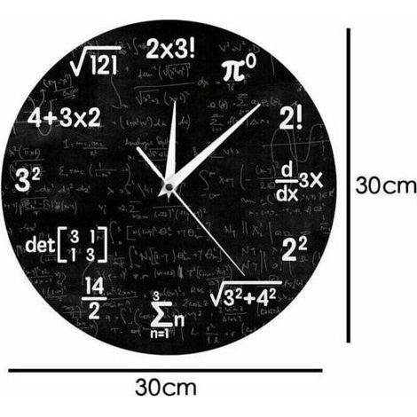 DBBEGK Uhr, Mathematik-Wanduhr, Abschlussuhr, Kindergeschenk, Uhr mit mathematischen Formelsymbolen, Raumdekoration, Wohnzimmer-Wanddekoration, Uhr & Armbanduhr (1/5)