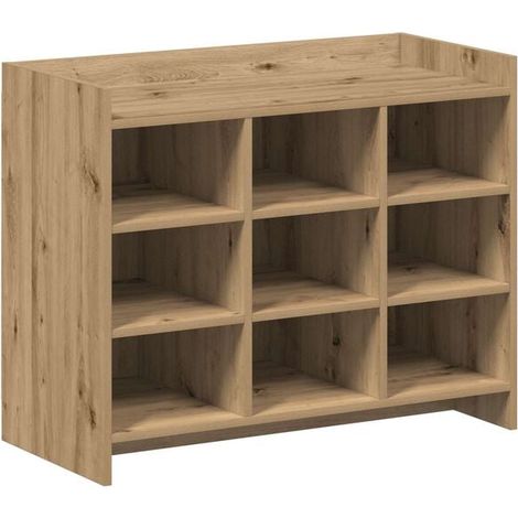 Meuble à chaussures en chêne fabriqué à la main, dimensions : 85 x 39,5 x 70 cm (1/5)