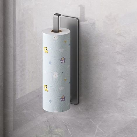 Porte Papier Toilette, Support Premium sans Perçage, Porte Rouleau Papier Toilette Mural en Acier Inoxydable pour Cuisine et Salle