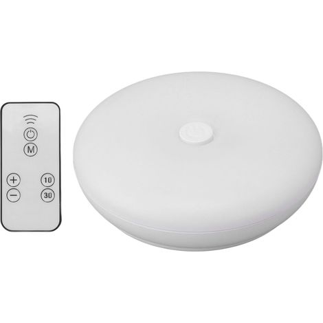 Applique murale LED 3,7 V avec télécommande, lampe de chevet LED sans fil, adhésive, blanc chaud (1/5)
