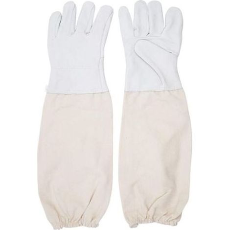 Gants de Protection en Peau de ChèVre Pour Apiculteur Avec Manches VentiléEs ModèLe Universel Gants en Cuir pour Apiculteur Outils D'Apiculture (1/5)