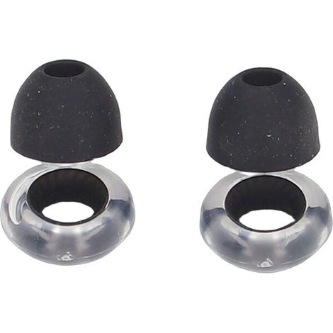 1 Pair, GARRYFIZH Reusable Ear Plugs 25dB Noise Reduction with 3 Ear Tip Sizes, Comfortable for Sleep Work Study, Black (1/5)