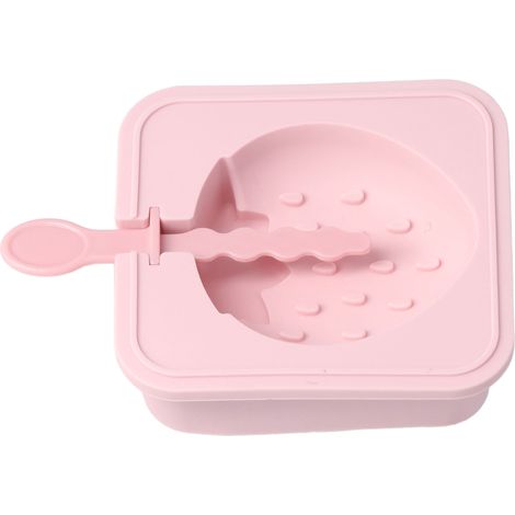 Wiederverwendbare, stapelbare Silikon-Eisformen zum Selbermachen, inklusive Deckel und Stiel für Erdbeeren (1/5)