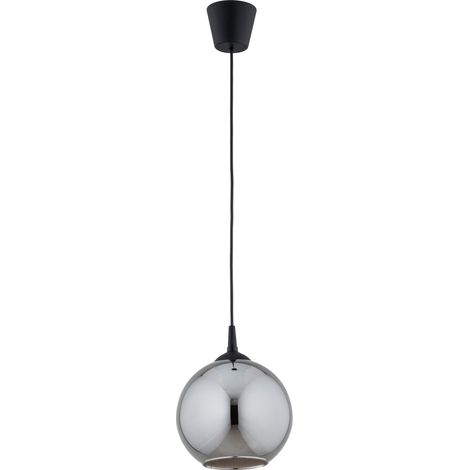 Suspension décorative boule en verre noire et argentée 1xE27 15 W GERDA Alfa (1/2)
