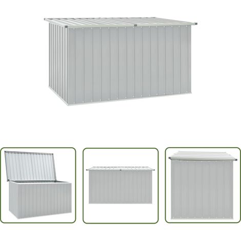 The Living Store Boîte de rangement de jardin Gris 171x99x93 cm - Coffre De Jardin - Rangement Extérieur - Boîte De Rangement - Meuble De Jardin - Boîte À Outils (1/5)