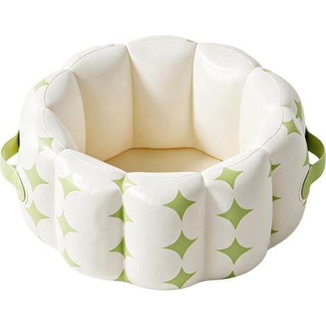 Glacière gonflable portable en PVC avec poignée de transport, pliable et isotherme, idéale pour le camping, la piscine, les fêtes et les barbecues (36 x 36 x 17 cm). (1/5)