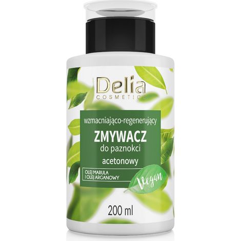 Delia Cosmetics Vege Stärkender und Regenerierender Nagellackentferner mit Aceton 200 ml