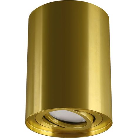 Spot de plafond en aluminium rond Ø 9,4 cm en saillie en or GU10