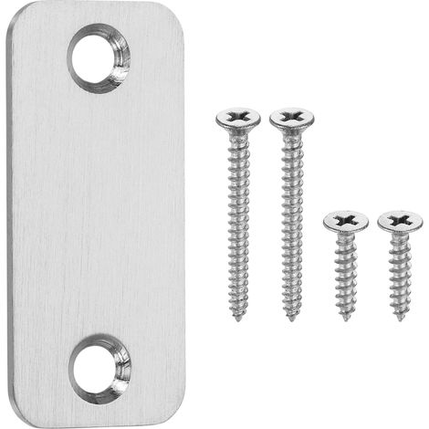 Plaque de Serrure de Porte avec Vis 56,3x25,4mm Argenté (1/5)