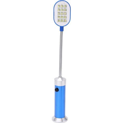Lampe magnétique à col de cygne 360° haute luminosité LED résistante aux intempéries, idéale pour la pêche, le barbecue et le vélo (bleue). (1/5)