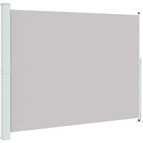 Tenda Laterale Retrattile per Patio 220x300 cm Grigia vidaXL