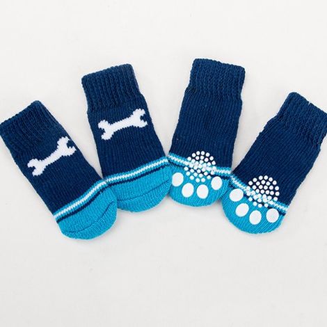 Confezione da 4 paia di calzini protettivi per le zampe dei cani. Calzini per cani carini e alla moda. Calzini antiscivolo. Calzini morbidi e caldi. Prevengono lesioni alle zampe. (1/5)