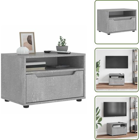 vidaXL TV-Schrank VISNES Betongrau 60x40x38 cm Holzwerkstoff (1/5)