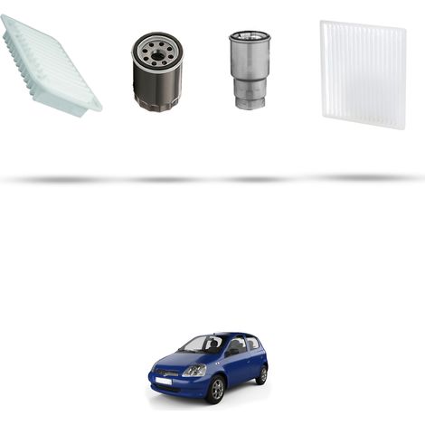 Kit tagliando 4 filtri compatibile con Toyota Yaris I (p1) 1.4 55kw Dal 2001 (1/5)