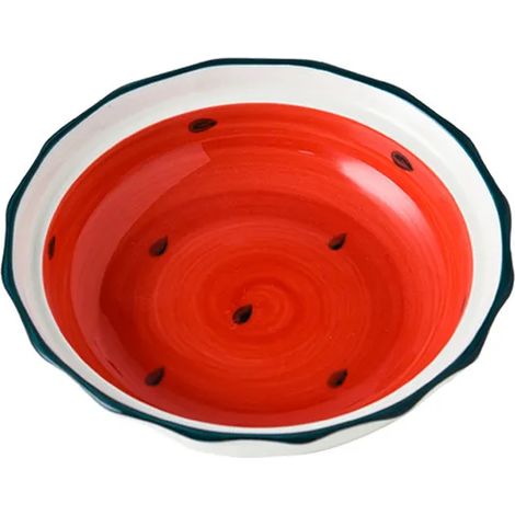 Gamelle en céramique rouge pour chat, 14 cm (5,5 pouces), pour chats et chiens.