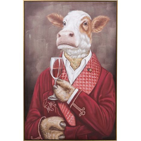 Cowman Gemälde 80% handgemalt Rahmen 80X4X120 Cm (1/2)