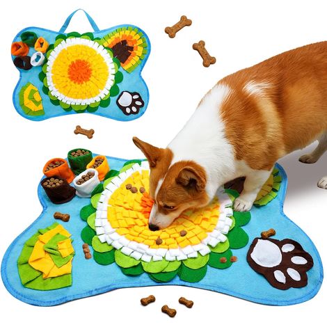 Tappetino Universale per Scavare Cani, Tappetino Lavabile per Leccare Cani, Rallenta il Mangiare e Calma l'Ansia, Tappetino Antiscivolo per Gatti Coniglio, 64 x 43 cm, Blu (1/5)