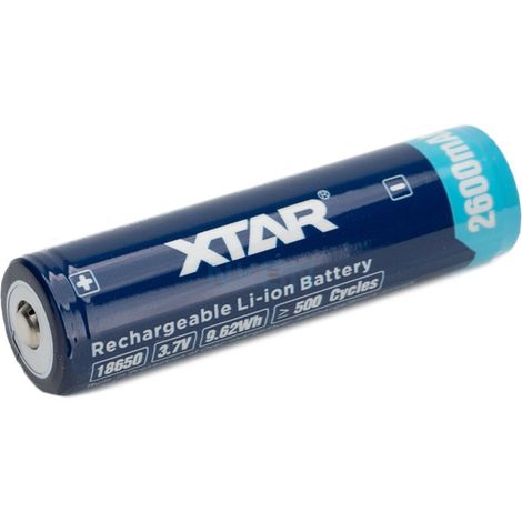 Batería Xtar 18650 3.7V Li-ion 2600mAh con protección