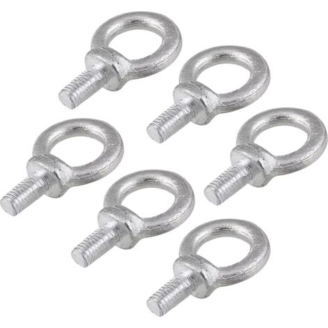 Anneau à Œil en Acier Galvanisé, M8 x 16 mm 6 Pièces (1/5)