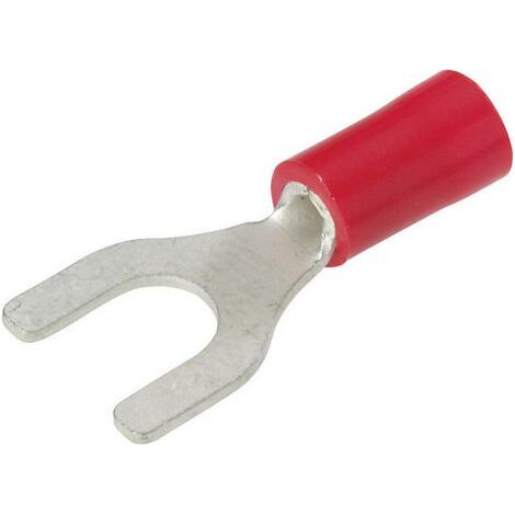 TE Connectivity 34156 Cosse à fourche 0.205 mm² 1.50 mm² Ø du trou=5.3 mm partiellement isolé rouge 1 pc(s) D10629 (1/4)