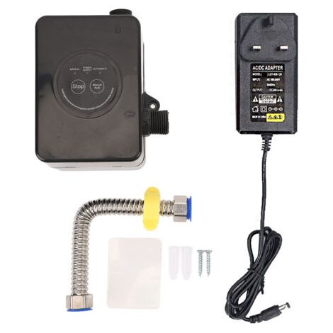 Pair - Surpresseur d'eau 100 W, 32 l/min, hauteur de refoulement 25 m, entièrement automatique et silencieux, 24 V, pour cuisine et salle de bain (prise GB) (1/5)