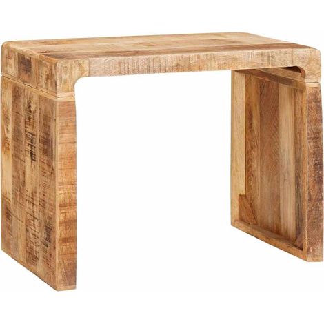 Table d'appoint,Table basse,Table de Salon Marron 60 x 35 x 45 cm bois de manguier massif CFW69437 (1/5)