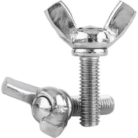 Vis papillon en acier inoxydable 304 – Lot de 5 pièces M6 × 12 mm, norme DIN 316, résistant à la corrosion (1/2)